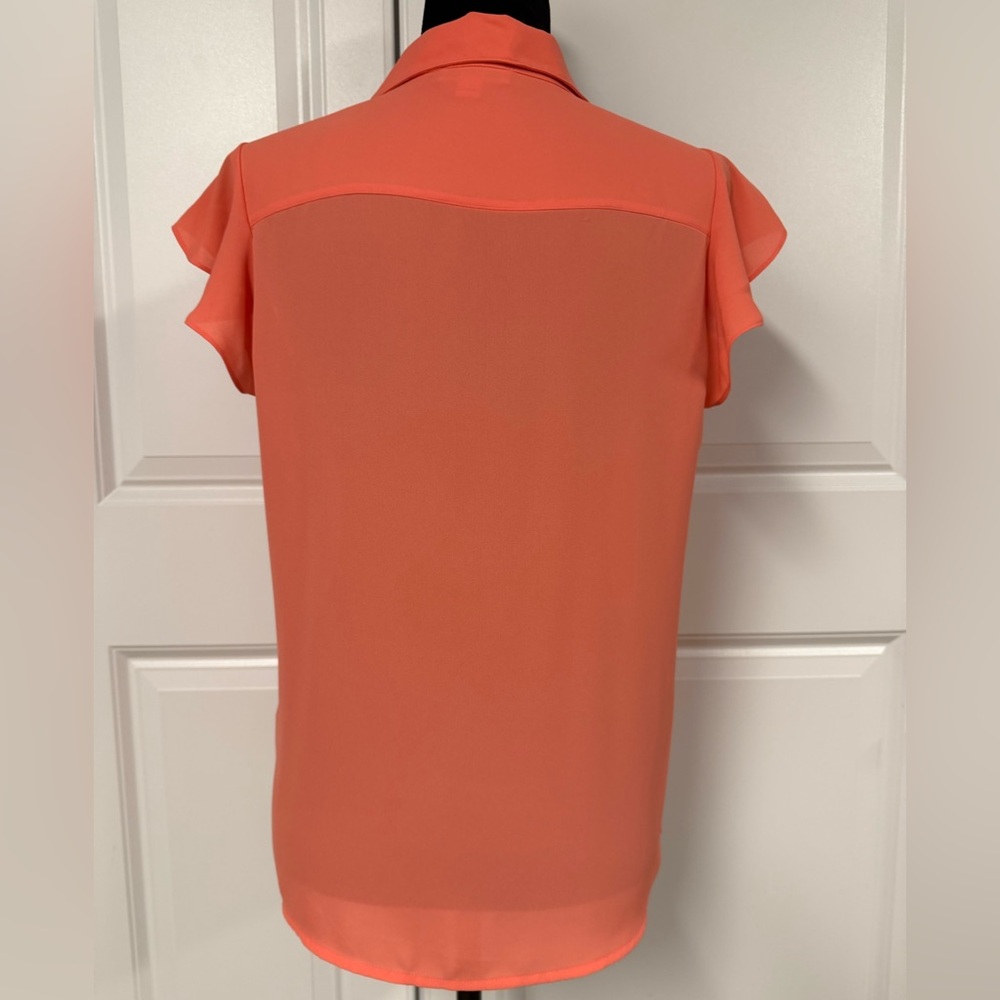 Calvin Klein Ruffle Front Button Up Front Blouse - image 3